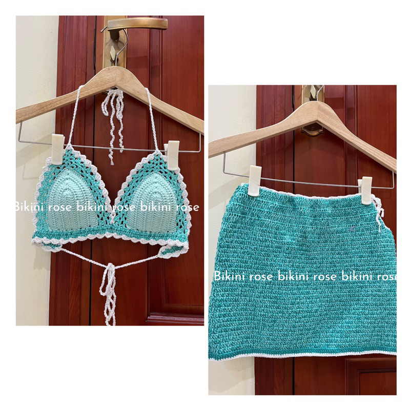 BIKINI LEN MÓC XANH KHOÉT HÔNG