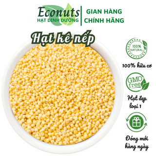 Hạt kê nếp vàng hữu cơ organic đã tách vỏ ECONUTS túi 500gr, để nấu sữa hạt, cháo ăn dặm cho bé