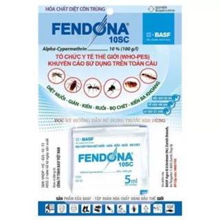 fendona 10sc diệt muỗi, kiến, gián, bọ chét, kiến ba khoang gói 5ml pha 1 lít nước.