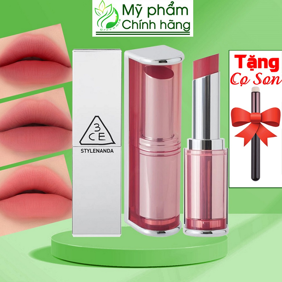 Son Thỏi 3CE Blur Matte Lipstick 4g Mịn Lì Mờ Ẩo Nhẹ Tênh Rosiness Mauve Drizzle Newtro Wave Salty Cinnamon In The Fog