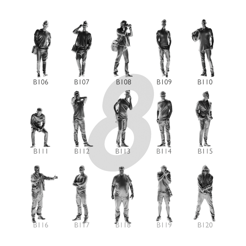 MÔ HÌNH FIGURE 1/64 MÃ SỐ 106 - 120 PHÔI CHƯA SƠN