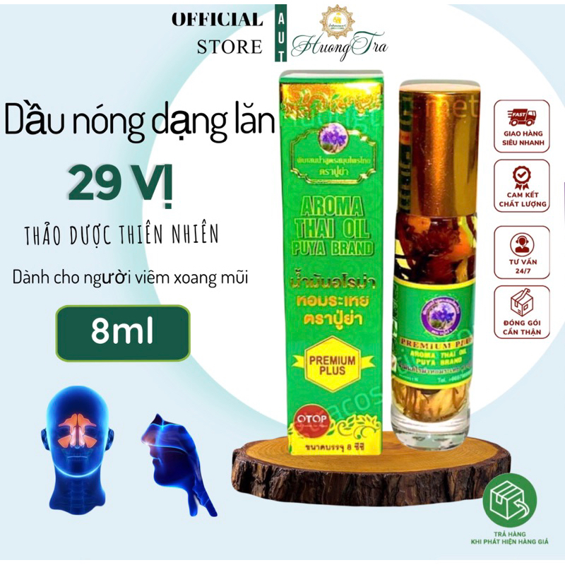 Dầu Lăn Sâm 29 Vị Thảo Dược Herbal Liquid Balm Piya Brand 8ml