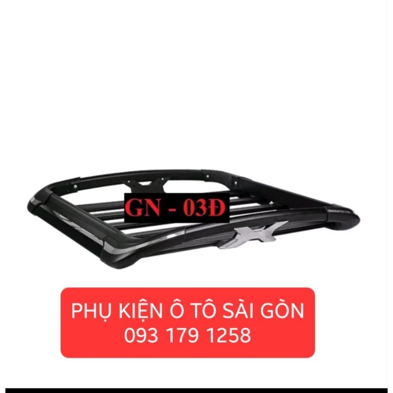 Giá nóc xe hơi ⚡ Gía sốc ⚡ Baga mui ô tô mẫu GN-03Đ chất liệu hợp kim nhôm đúc nguyên khối chịu tải cao
