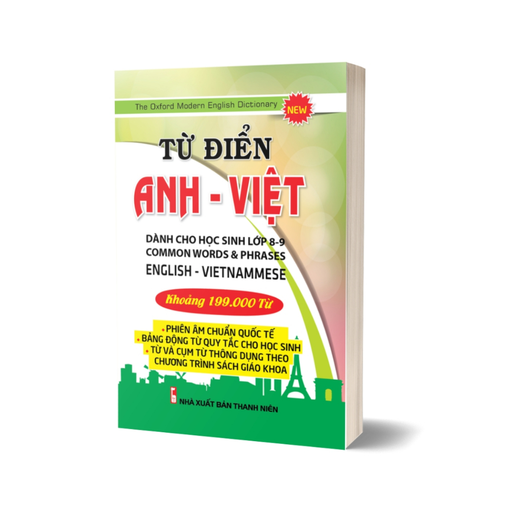 Sách - Từ Điển Anh Việt Dành Cho Học Sinh Lớp 8 -9 Khoảng 199.000 Từ