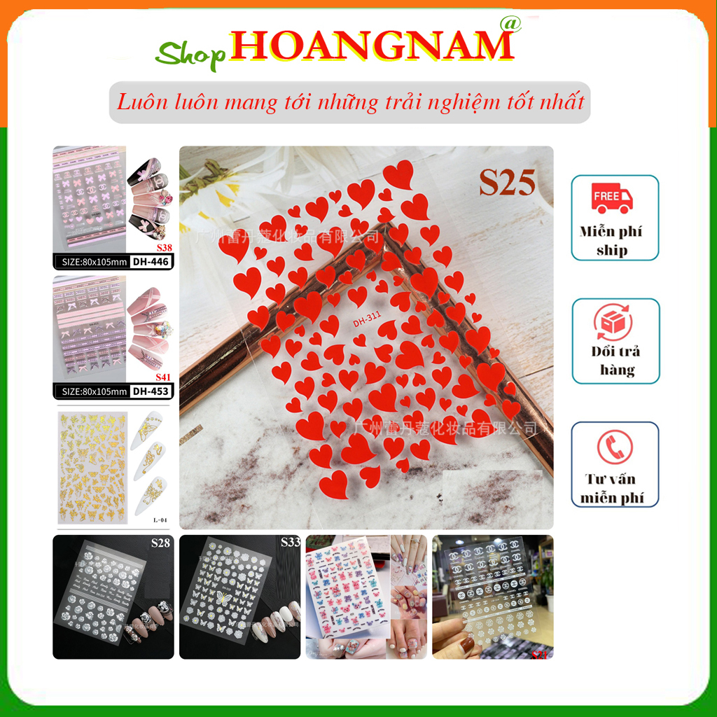 Sticker nail nhũ flash trang trí móng mi thời trang nữ theo phong cách Hàn Quốc shop hoangnam