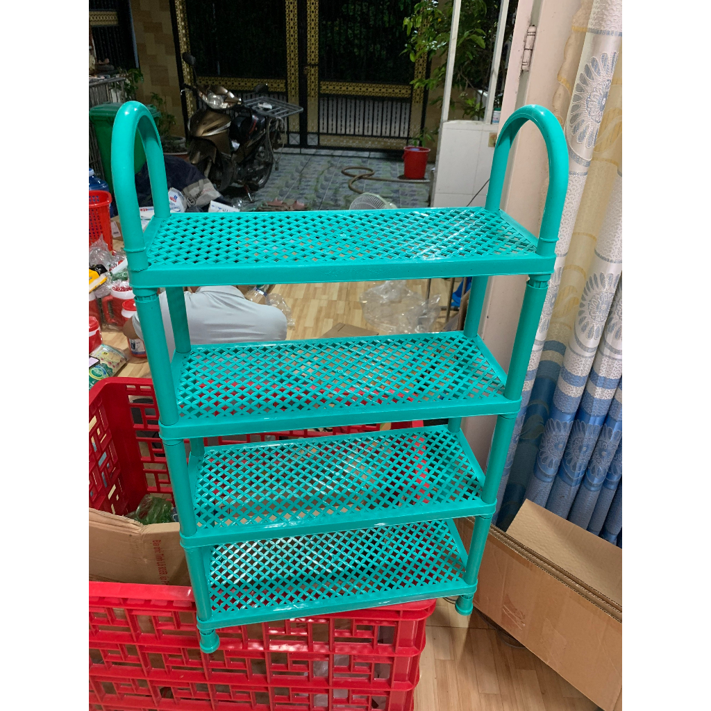 Kệ dép nhựa TRUNG HƯNG kệ dép 2,3,4 tầng gấp gọn tháo rời nhựa dẻo rất tiện lợi
