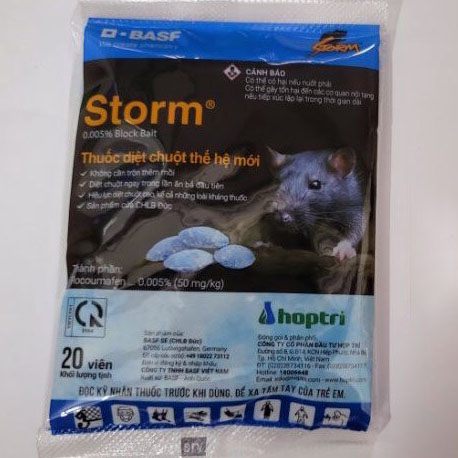 Thuốc Diệt Chuột Storm gói 20 viên EVA02 VietAu