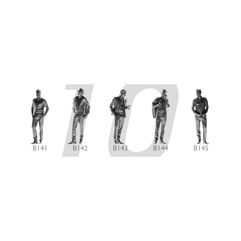 MÔ HÌNH FIGURE 1/64 MÃ SỐ 136 - 150 PHÔI CHƯA SƠN