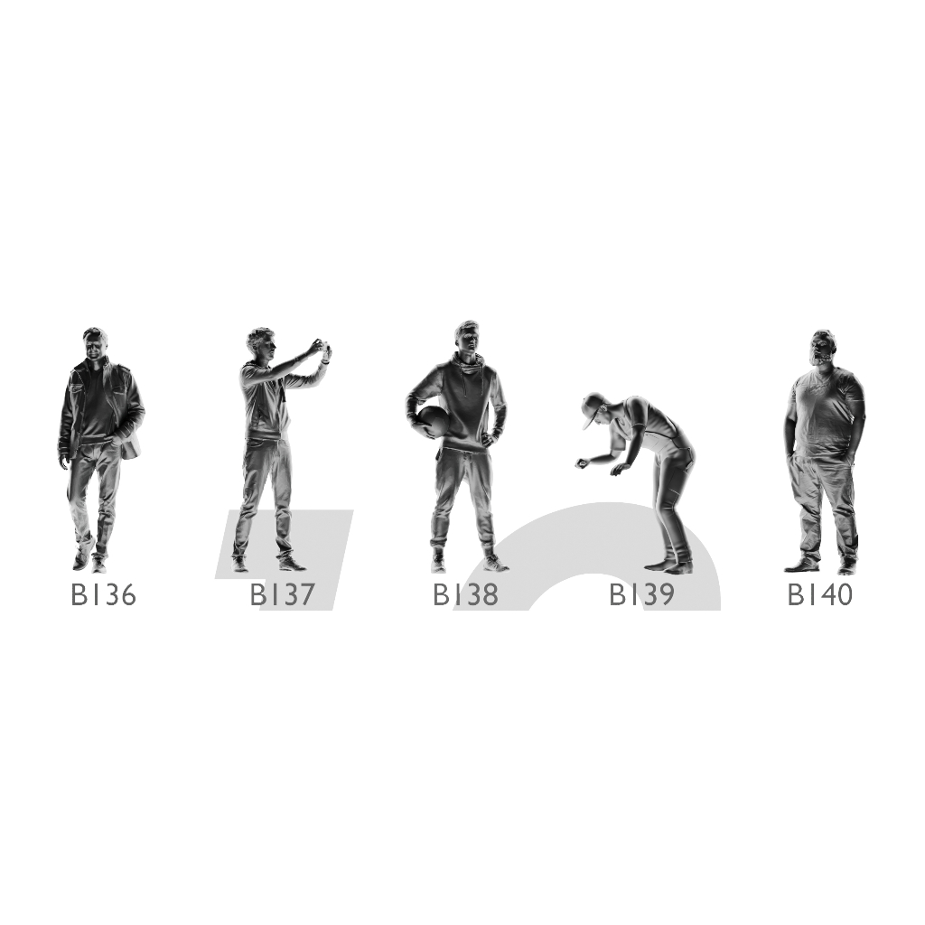 MÔ HÌNH FIGURE 1/64 MÃ SỐ 136 - 150 PHÔI CHƯA SƠN