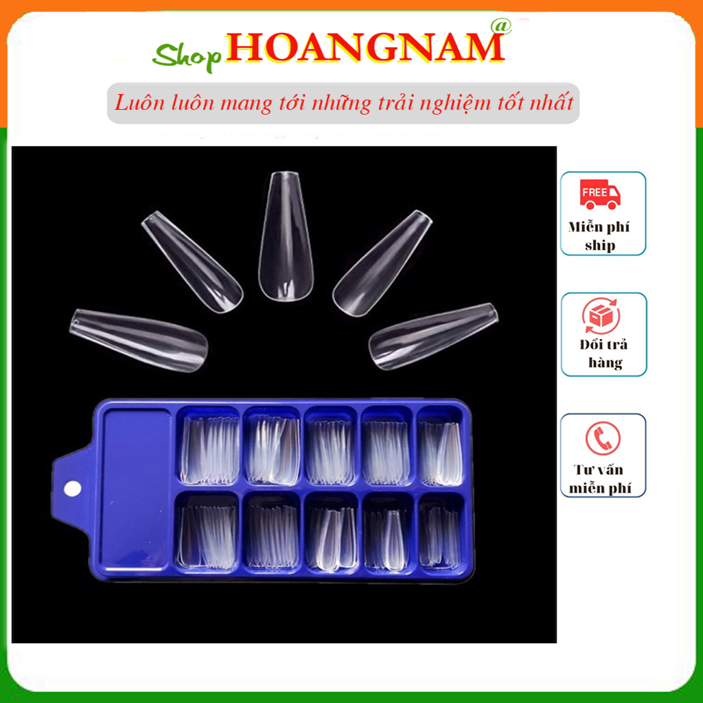Hộp gồm 100 chiếc móng úp Form Thang đủ size  trang trí móng làm nail mi spa shop Hoangnam