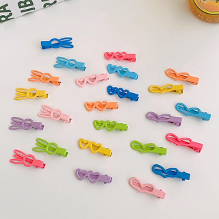 Beautycoco🍊kẹp tóc hình trái tim / vương miện / thỏ / trái tim mini dễ thương cho bé gái