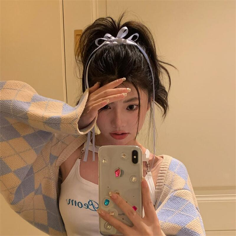 Beautycoco🍊Kẹp Tóc Ruy Băng Thắt Nơ Ruy Băng Hàn Quốc Y2K Phù Hợp Cho Học Sinh Nữ