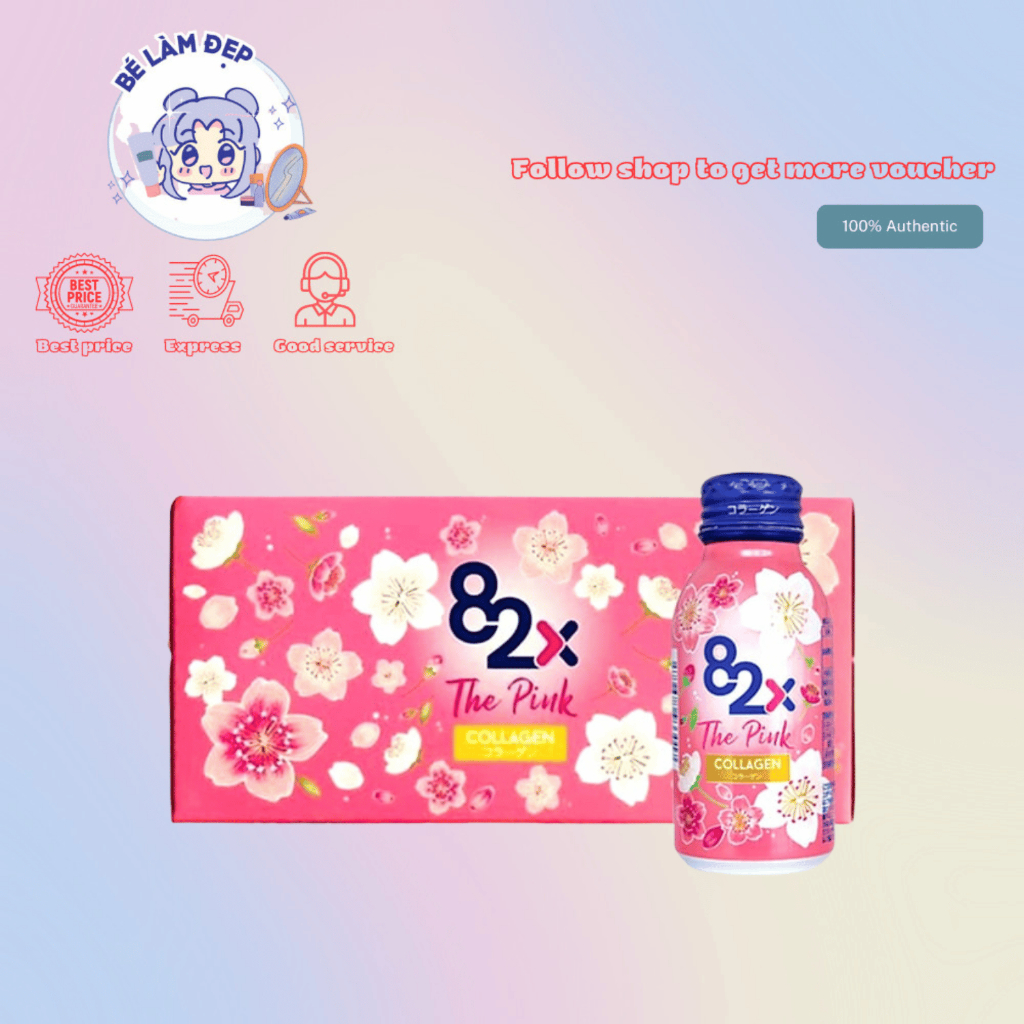 Nước Uống 82x The Pink Collagen Nhật Bản - Full Hộp
