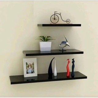 Kệ gắn tường. kệ decor treo tường 3 màu đen trắng vân gỗ
