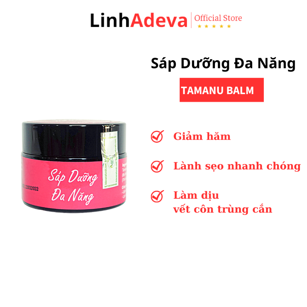 Sáp Dưỡng Đa Năng ADEVA Chiếu Xuất Từ Dầu Mù U Thiên Nhiên Giúp Lành Nhanh Vết Thương, Mờ Thâm, Giảm Mùi Hôi Cơ Thể 35g