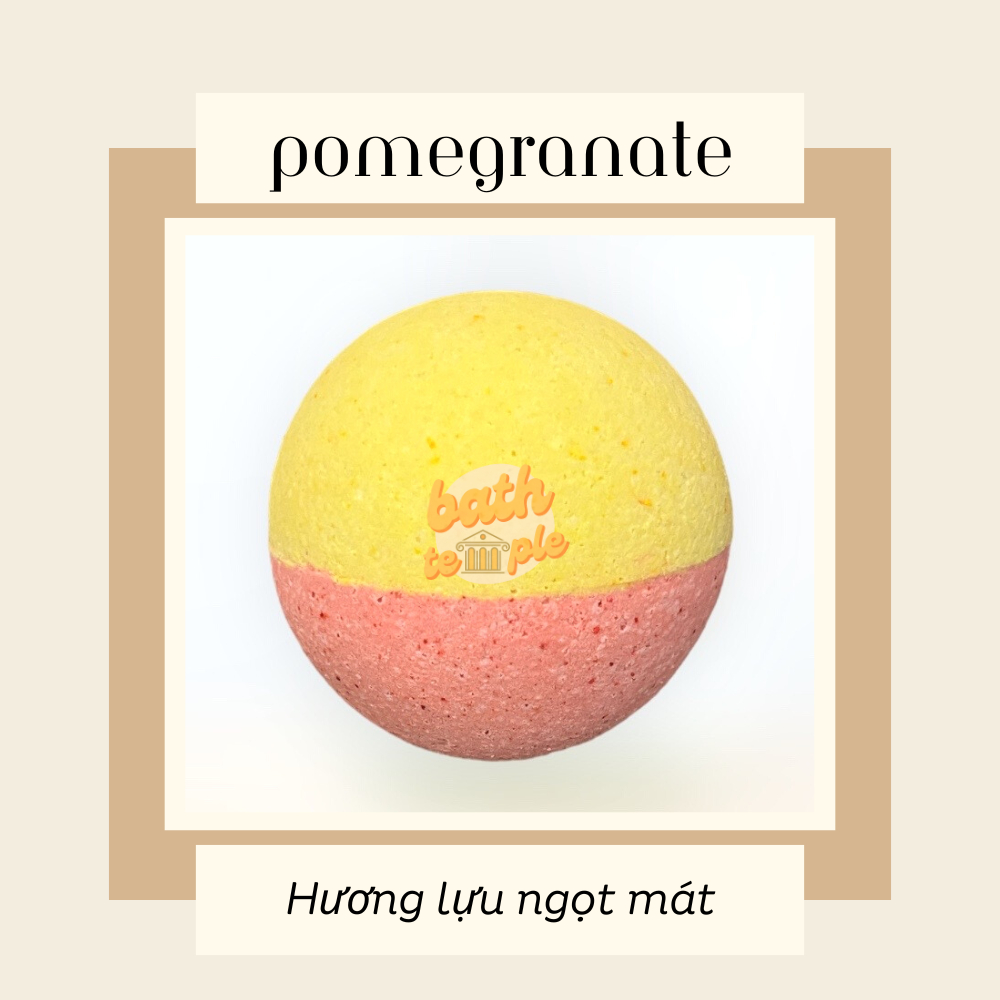 Bom tắm SIÊU BỌT cho bồn tắm (Bubble bath bomb) - Lựu (Pomegranate) - bath temple