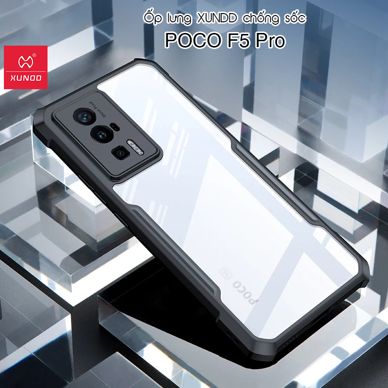 Ốp lưng XUNDD POCO F5 Pro - Chống shock, Mặt lưng trong, Viền TPU