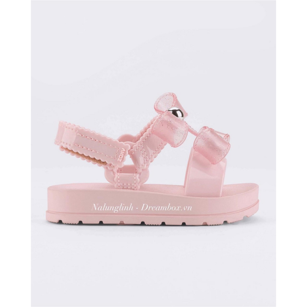 Sandal Zaxy nơ kép hồng nhạt