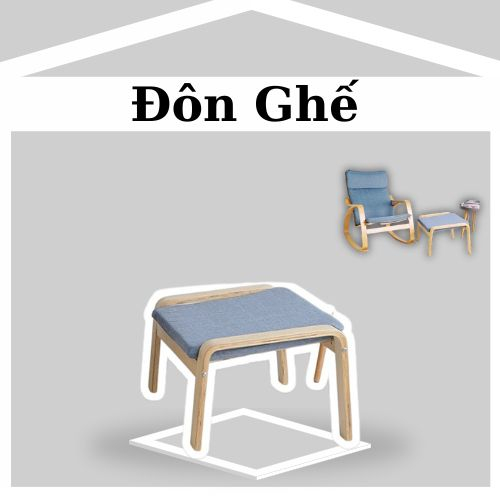 Đôn ghế thư giãn bập bênh - đôn ghế poang chất liệu gỗ bạch dương cao cấp đệm ngồi êm ái nhiều màu sắc
