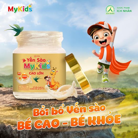 Yến Sào Mykids Giúp Bé Cao Lớn, Ăn Ngon, Bổ Sung Dưỡng Chất Và Vitamin, 100% Sợi Yến Nguyên Chất Khánh Hòa - Lọ 70ml