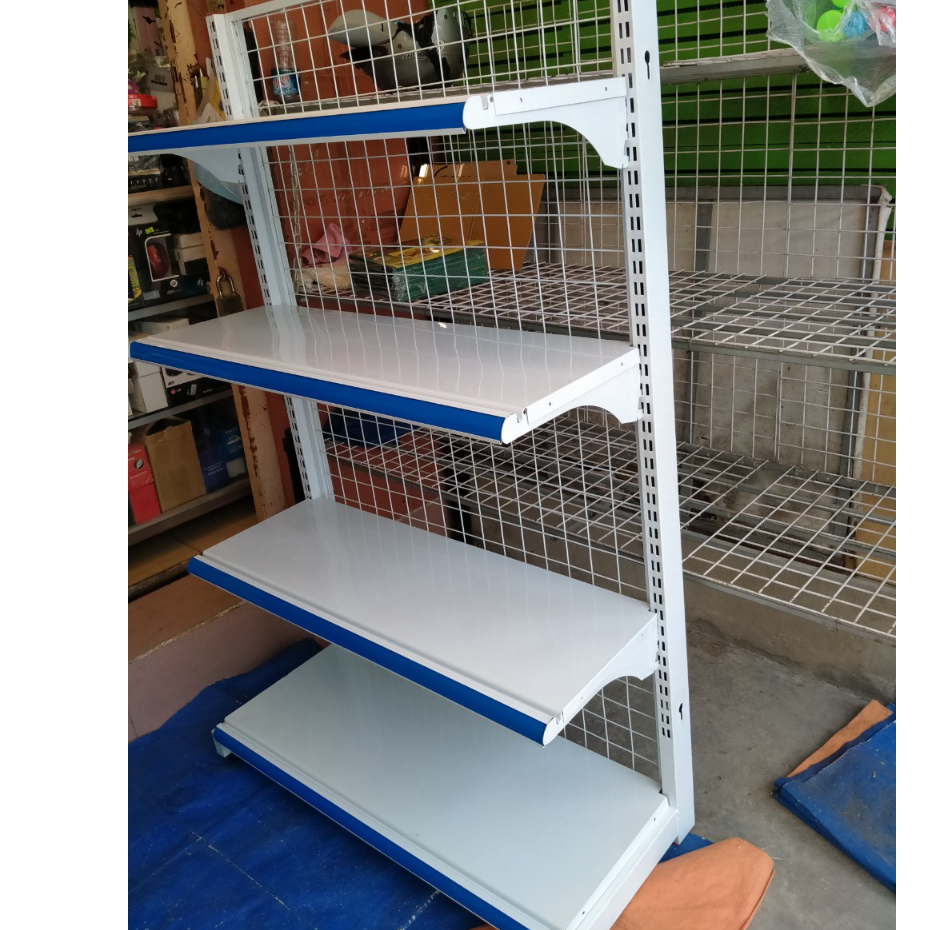 Bình Minh - Kệ siêu thị đơn áp tường Dài 0.9m, cao 1.5m , 4 tầng .Dày dặn , Kệ tạp hóa