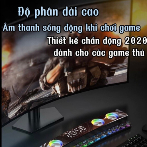 Loa Soundbar SH39 Bluetooth không dây có dây tiện lợi dùng cho điện thoại máy tính laptop có phím bấm đèn tráng gương