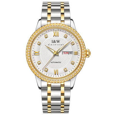 Đồng hồ nam chính hãng I&W Carnival 615G-T2 kính sapphire,chống xước,chống nước 50m,Bh 24 tháng,máy cơ (automatic)