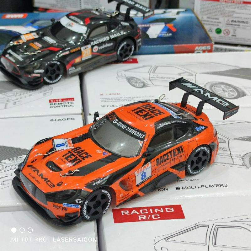 Xe điều khiển mini Drift tốc độ cao Mecedes AMG GT3 1/24 KANTOM có gyro giúp xe ổn định ở tốc độ cao