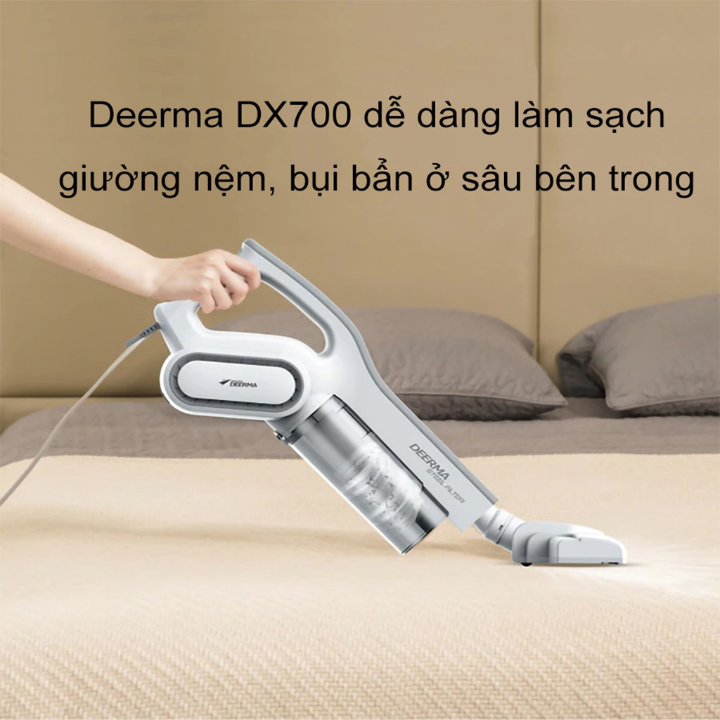 Máy Hút Bụi Cầm Tay Deerma DX700/DX700s - Máy Hút Bụi Dành Cho Gia Đình Công Suất Lớn Hàng Chính Hãng