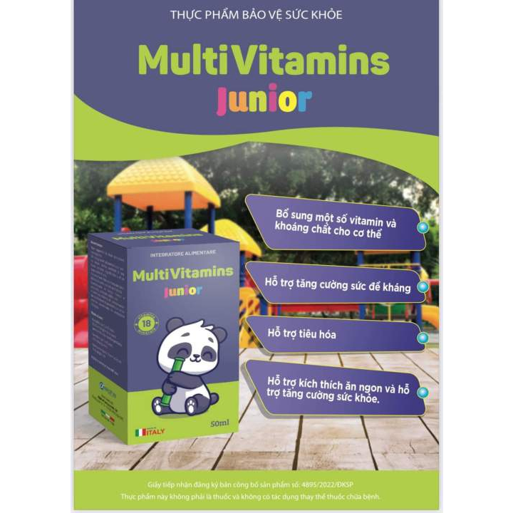 Siro bổ sung vitamin cho bé  MULTIVITAMIN junior  nhập khẩu Ý.