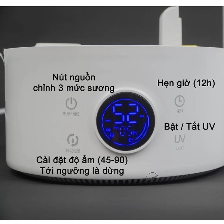 Máy tạo ẩm deerma F628S diệt khuẩn, xông tinh dầu, bù ẩm không khí chính hãng - AH002
