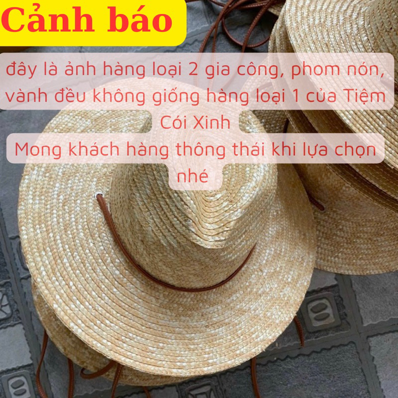 Mũ cói cao bồi nón cói dây da vành 12CM đi biển form đẹp chuẩn hàng loại 1 Quảng Châu - Hàng có sẵn- Đóng thùng đảm bảo