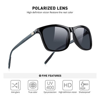 Kính Nam Merry Polarized Aluminum Black Grey