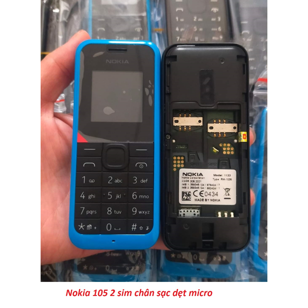 Điện Thoại Nokia 1O5 Bản 2O16 1 sim hoặc 2 sim- Được Chọn Phụ Kiện