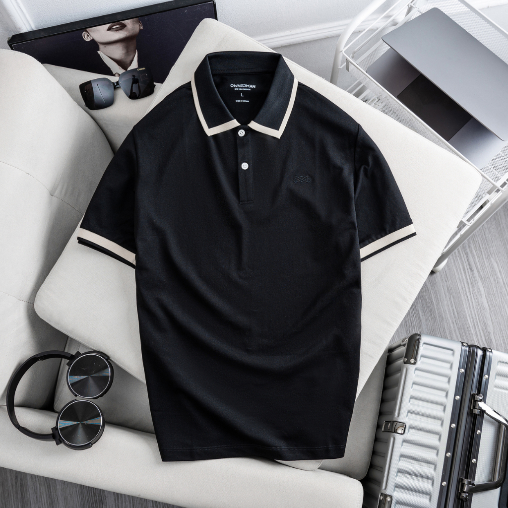 Áo polo nam Basic OWNERMAN áo phông nam áo thun nam áo cộc tay chuẩn form Slim vải cotton CVC cao cấp co dãn thoáng mát