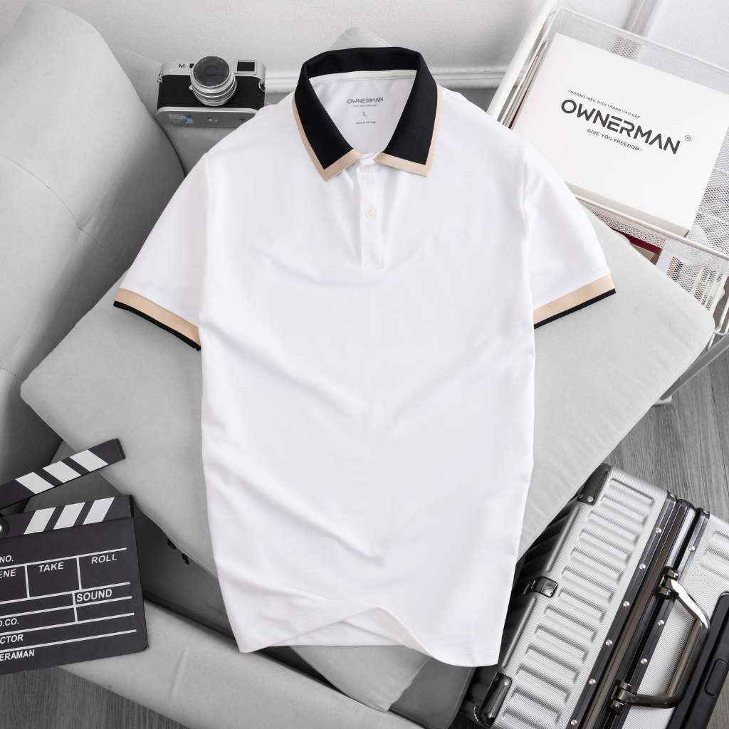 Áo polo nam Basic OWNERMAN áo phông nam áo thun nam áo cộc tay chuẩn form Slim vải cotton CVC cao cấp co dãn thoáng mát