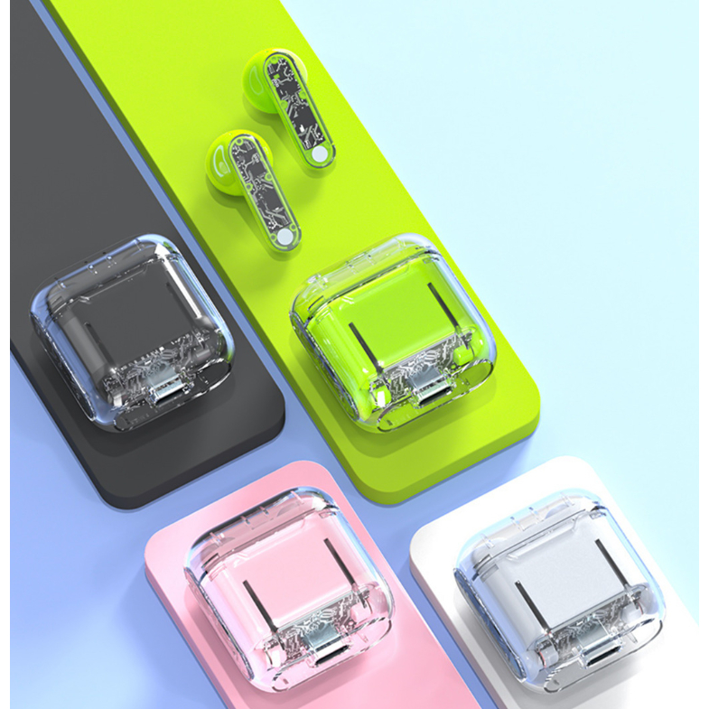 Tai nghe không dây TM10 TWS Trong Suốt Chất Lượng Cao , Chip 5.3 , Có Mic Đàm Thoại , Bảo Hành 12 Tháng