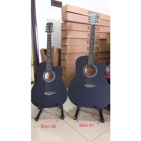 Đàn guitar Acoustic gỗ tốt màu đen, màu gỗ Diduo/HT- Tặng full 12 phụ kiện+ bao+ sách hướng dẫn