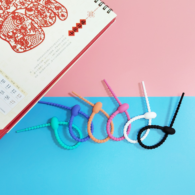 Set 5 dây silicone chống rối buộc dây cáp sạc dây phụ kiện tai nghe chống thất lạc