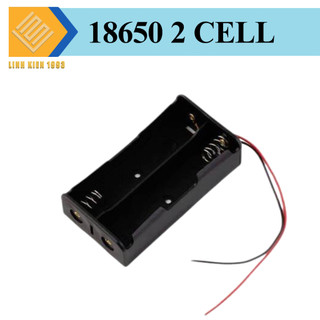 Đế 2 pin 18650 mắt nối tiếp có dây điện