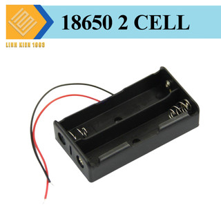 Đế 2 pin 18650 mắt nối tiếp có dây điện