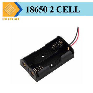 Đế 2 pin 18650 mắt nối tiếp có dây điện