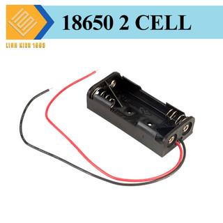 Đế 2 pin 18650 mắt nối tiếp có dây điện