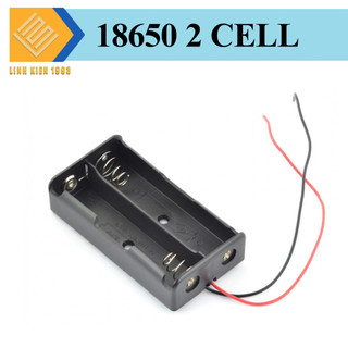Đế 2 pin 18650 mắt nối tiếp có dây điện