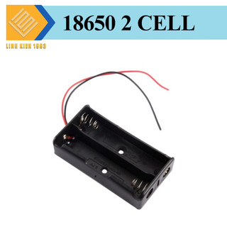 Đế 2 pin 18650 mắt nối tiếp có dây điện
