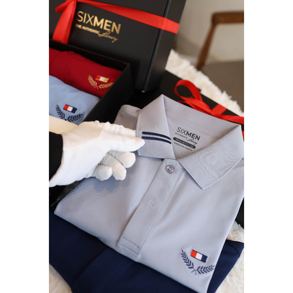 Áo Polo nam thêu cao cấp  SIXMEN VICTORY - polo vải cá sấu cotton CVC thoáng mát nam tính