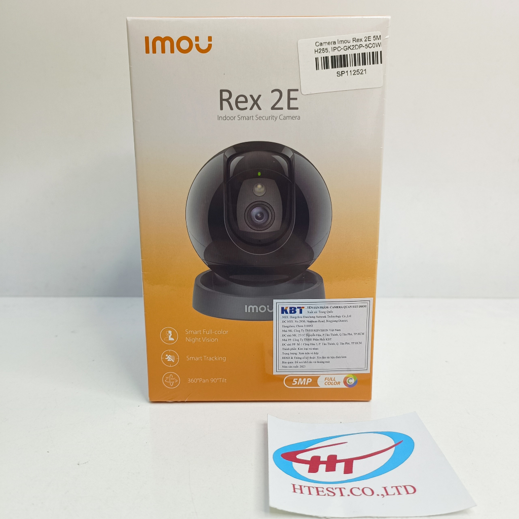 Camera Imou Rex 2E 5MP H265, IPC-GK2DP-5C0W, wifi, đàm thoại 2 chiều - Hàng chính hãng