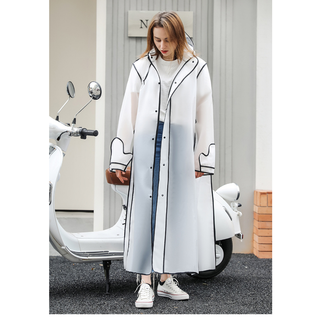 Áo Mưa Thời Trang Trong Suốt Hình Gấu Nổi Bật Fashion Raincoat ( Áo Mưa Nhựa Vi Sinh Cao Cấp An Toàn Bảo Vệ Môi Trường )