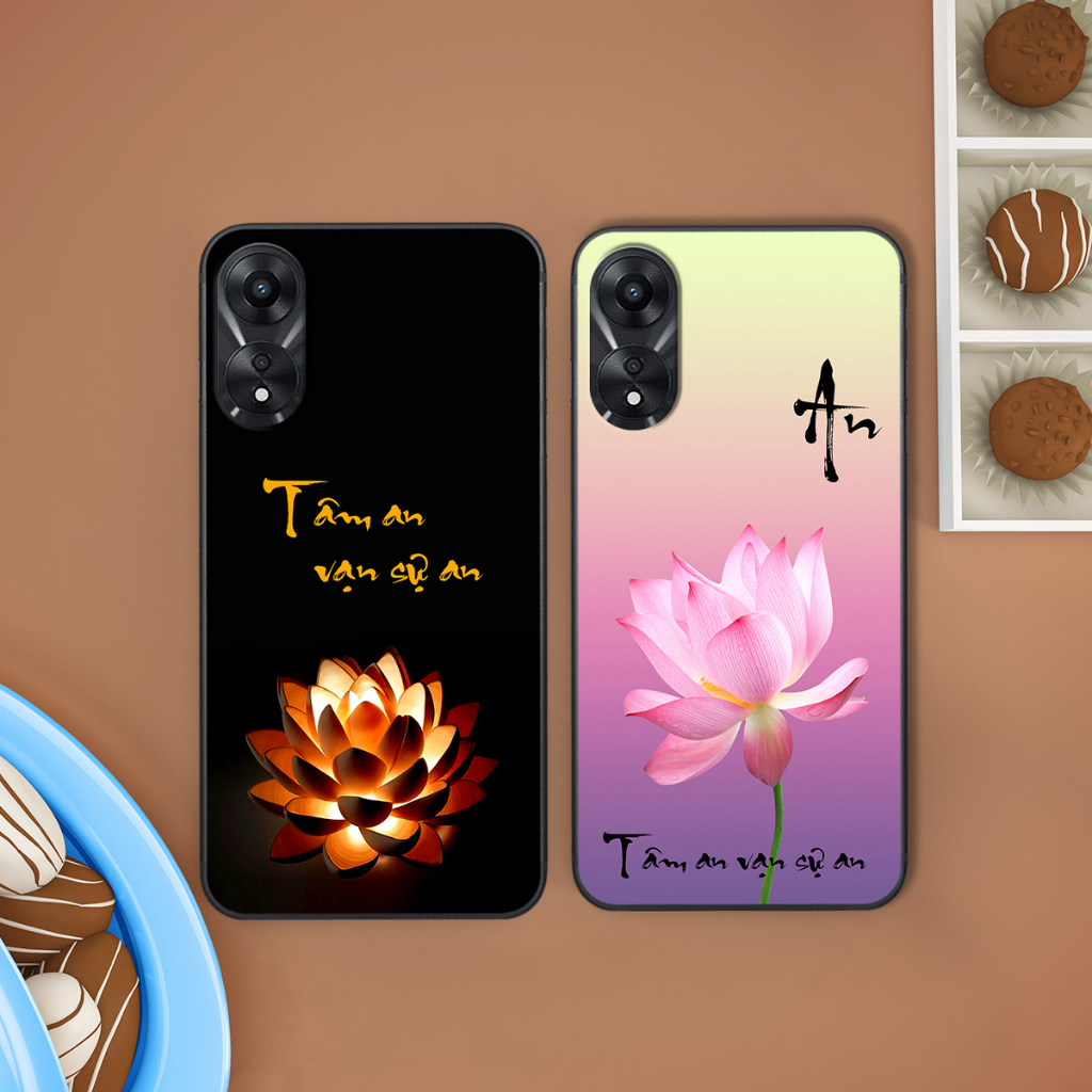 Ốp Oppo A58 / A78 / A1 5G / A98 5G hình thư pháp tâm an vạn sự an
