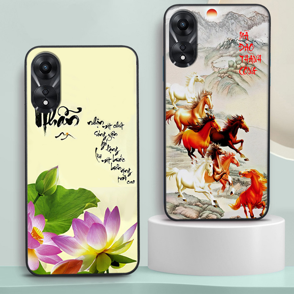 Ốp Oppo A58 / A78 / A1 5G / A98 5G hình thư pháp tâm an vạn sự an
